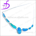 Factory direct sale 925 silver synthetic opal necklace